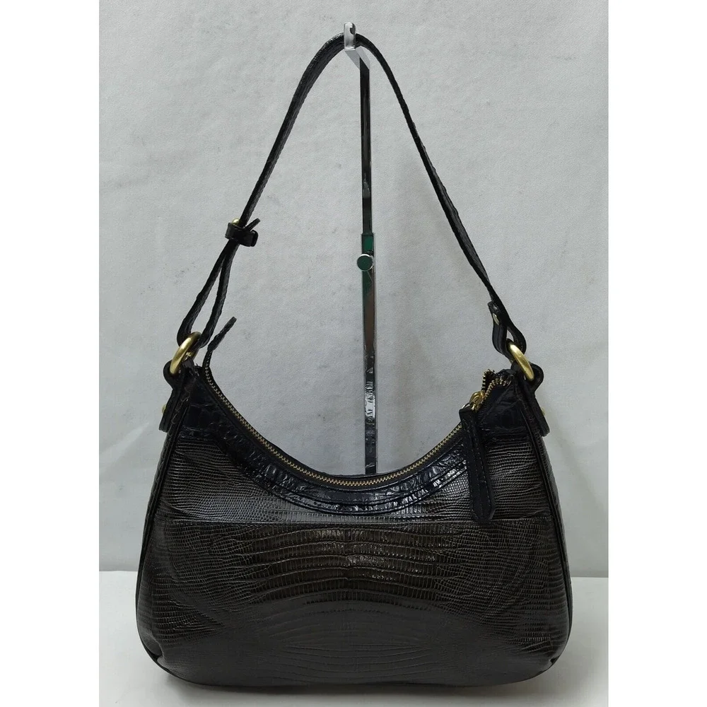 Brahmin Bekka Brown Leather Zipper Closure Hobo Shoulder Bag